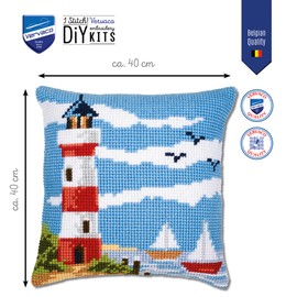 Vervaco Cross Stitch Cushion Kit Seascape 16" x 16"
