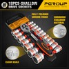 pgroup 20 PCS 1/2" Drive Metric Socket Wrench Set,1/2 Reversible