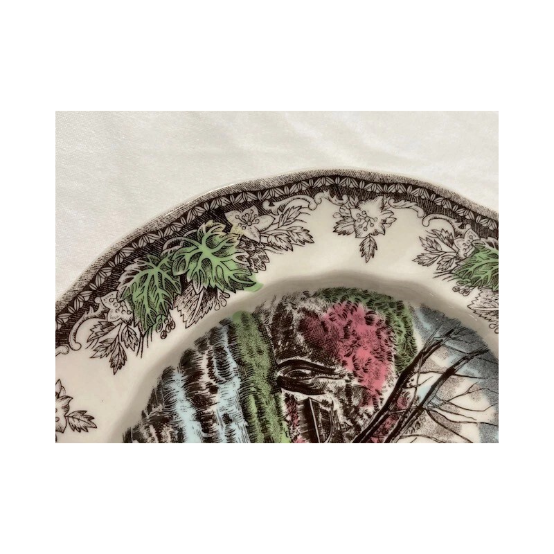 Johnson Brothers set 4 Friendly Village 7 3/4"w desert plates