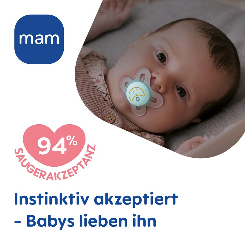 MAM Original Start Night S, 0-2 Months, Pack of 2,
