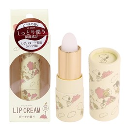 Snoopy Character Lip Balm, 0.1 oz (3.2 g), Peach Scent, Moisturizing, Popular, Shea Butter, Jojoba Oil, Lip Cream, Cute, Children's Gift, Cute