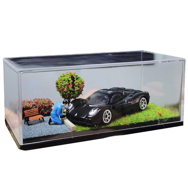 Otypus 1/64 Scale Diecast Car Model Display Case with 3D