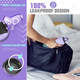 Dosurer Drinking Bottle, 1 Litre, 700 ml, 500 ml Children's Leak-Proof, Water Bottle with Motivational Time Marking, BPA-Free Tritan Sports Bottle for School, Sports, Bike, Work, Fitness