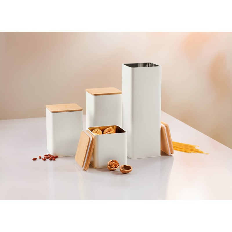 Tescoma 900839 Food Tin Metal Container with Bamboo Lid 10