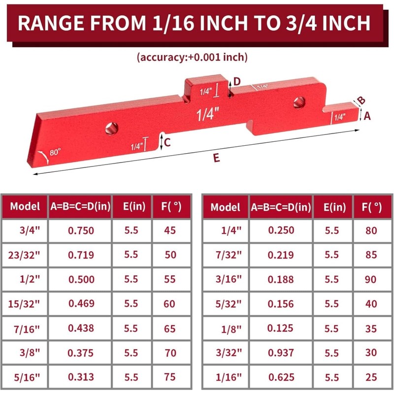 Ssumght Router Table Setup Bars,14pcs Aluminum Precision Setup Blocks Height