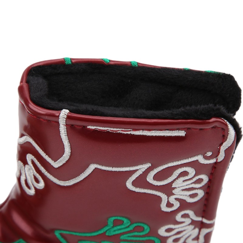 Golf Putter Headcover Embroidery Putters PU Protective Head Cover Magnetic