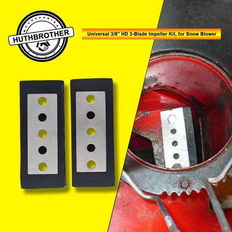 Huthbrother Snow Blower Impeller Modification Kit - 3/8" 4-Blade Universal,