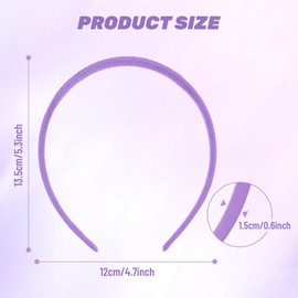 Dizila 20 Diademas De Plástico Liso De 1,5 Cm De Ancho Para Manualidades, Accesorios Para El Cabello Para Mujeres, Niñas, Adolescentes Y Niños.