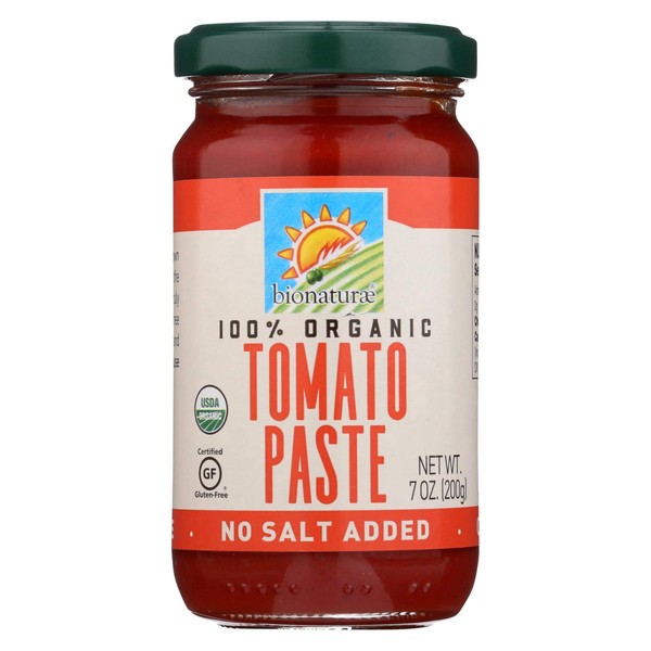 Bionaturae Tomato Paste | Organic Tomato Paste | Keto Friendly | Non-GMO | USDA Certified Organic | No Added Sugar | No Added Salt | Made in Italy | 7 oz (12 Pack)