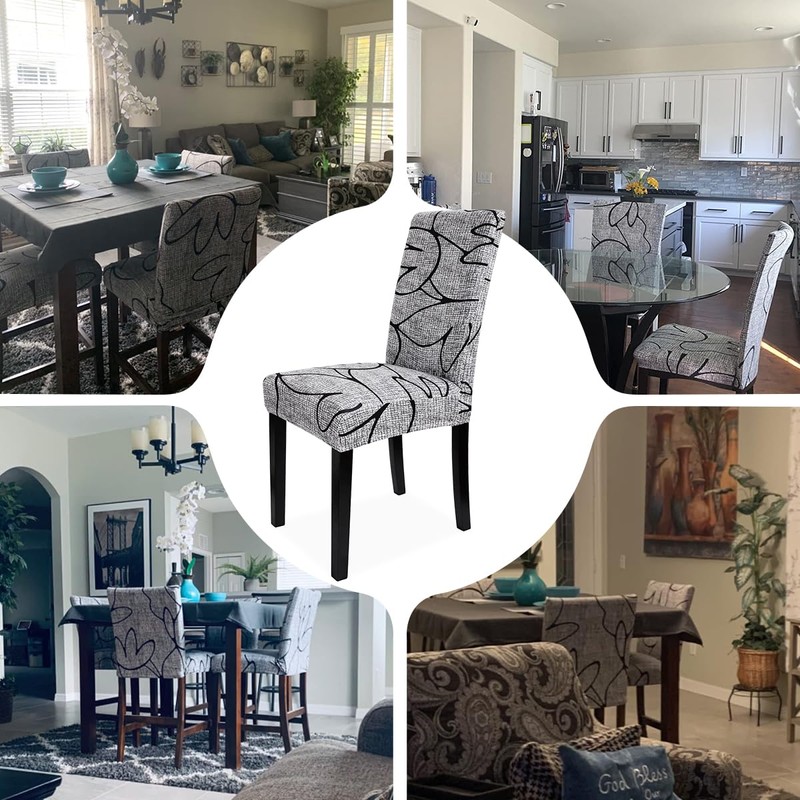 Zindoo Stretch Chair Covers for Dining Room, High Back Dining
