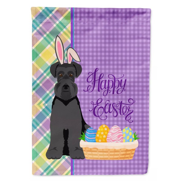 Black Natural Ears Schnauzer Easter Flag Garden Size WDK5087GF