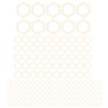 205Pcs Hexagonal Wooden Cutouts 5 Sizes Light Durable Odourless Blank