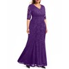 Plus Size Purple Dress Mother of Bride Formal Wedding Guest