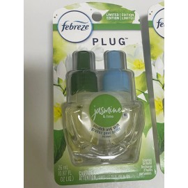 Febreze 2 Count - Febreze Plug In Jasmine and Lime Fade Defy Plug Refill Limited Edition