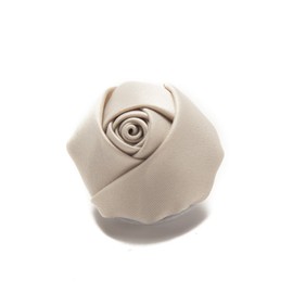 Jacob Alexander Satin Rose Lapel Flower Boutonniere - Champagne
