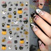 Halloween 5D Embossed Nail Stickers for Nail Art, Ghost Pumpkin