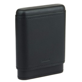 ADORINI Lederetui Echtleder Zigarrenetui in schwarz für 3-5 Zigarren, Justierbare Länge, echtes spanisches Zedernholz im Inneren