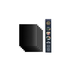 Grill Mats set of 5 – Reusable & High-Temperature Resistant, 15.75" x 13" Heavy Duty Non-Stick BBQ Grill Mats, 100% Non-Stick, Reusable and Easy to Clean