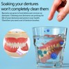 Josojoou 3PCS Denture Brush with 1 White Carrying Case, Multi-Layered