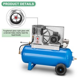 M METERXITY Air Compressor Oil Sight Glass, M26 x 1.5mm Toughened Glass No Leak Hex Oil Liquid Level Gauge Fittings W O-Ring for Air Compressor/Pump/Tank Sight Plug Window