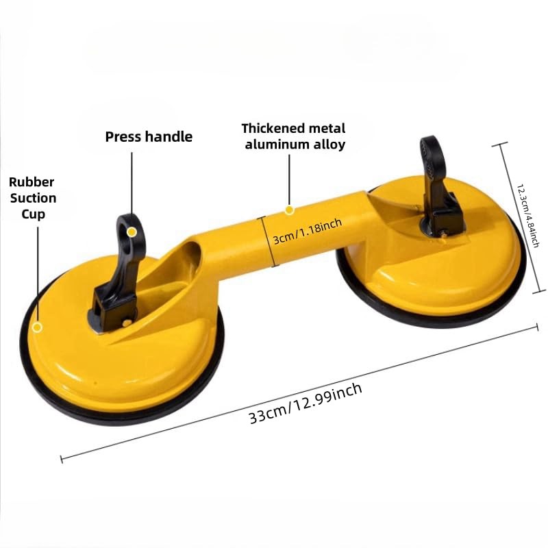 Greeverse Aluminum Heavy Duty Suction Cups - Glass Lifter for