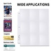 Trading Card Sleeve Pages 9 Pocket Pages Protectors 3 Holes