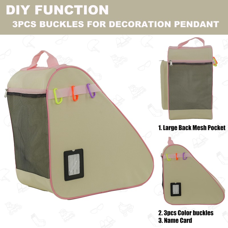 HEXIFUL Skate Bag to Carry Ice Skates, Inline Skates, Roller