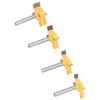 Spoilboard Surfacing Router Bit Set 4 Flute Rabbet Slot Flattening