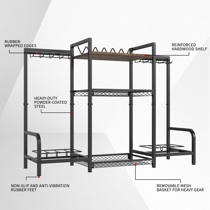 Upbci Gun Rack, Portable Rifle Rack Stand for Floor, Folding