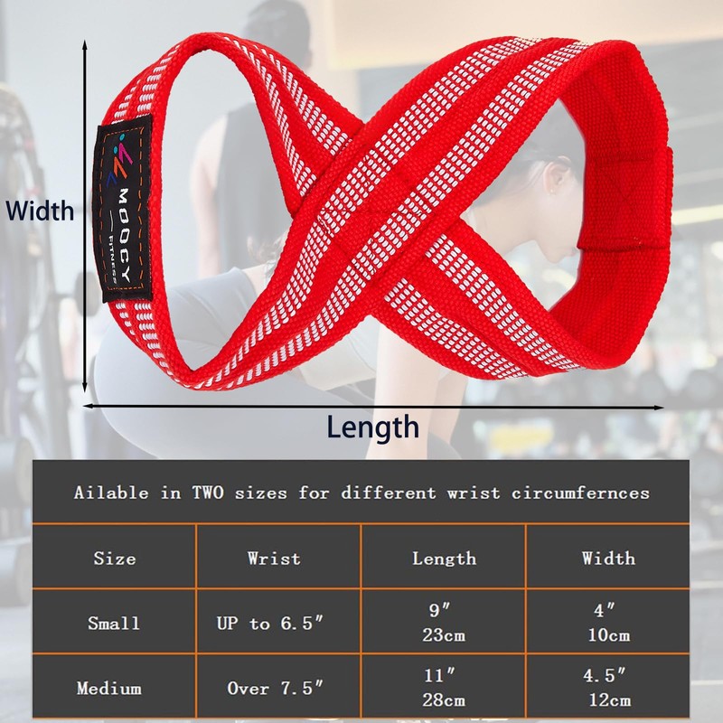 MOOCY Figure 8 Lifting Straps for Deadlift,Weightlifting,Strongman,& Cross Training Strong