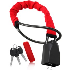 BeneVie [Japanese Brand] Metal Wire Handle Lock Anti-Theft Car Wire Lock Relay Attack Steering Lock (Red)