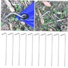 KOMBIUDA 20pcs Heavy Duty Iron Tent Stakes for Camping Awnings