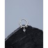 Jewseen 16g Cartilage Hoop Earrings Heart Dangle Septum Rings Septum