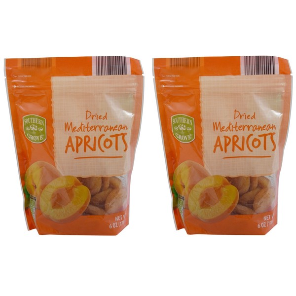 Dried Mediterranean Apricots 2 Packs Each 6 Oz