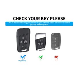 MILD EAST for Volkswagen Key Fob Cover with Keychain, Soft TPU Car Key Shell Case Holder for Atlas Golf Alltrack Atlas Jetta Passat Arteon Tiguan Smart 4 Button Remote Accessories, Pink