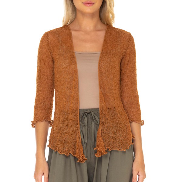 SHU-SHI Sheer Cardigans For Women Summer Knit Shrug Lightweight For