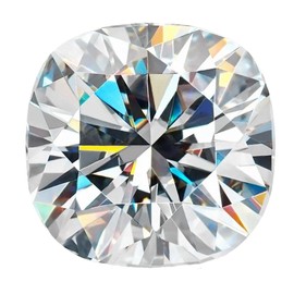 Cushion Cut D/VVS1 Loose Moissanite Gemstone Size: 8.0x8.0mm, 2.50-carats DEW