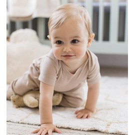 Burt's Bees Baby Infant Bodysuits, Organic Cotton Short and Long Sleeve, Size Preemie, Newborn to 12 Months - Pack of 5