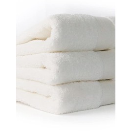Taka Fabrics 3 Pieces Pack Wave 100% Cotton Towel, Guest Towels Sets (80x50 cm, Ecru)