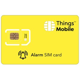 Things Mobile SIM Card for Alarm and Theft Protection with Worldwide Network Coverage and Multiple Provider Network GSM/2G/3G/4G. No Fixed Costs and No Expiration Date. 30 € Credit Included
