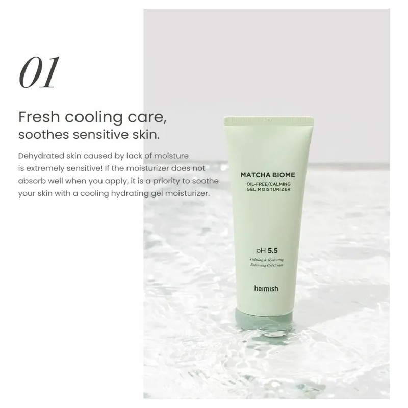Heimish Matcha Biome Oil-free Calming Gel Moisturizer 100ml Acneica Día/noche