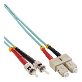 InLine® 82504O LWL Duplex Cable SC/ST 50/125 µm OM3/0.5 m