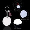 LUTER 80pcs Acrylic Key Fob Blanks Sublimation Key Fob Blank