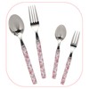 Kawai 080802 Scandinavian Cutlery Series Dessert Spoon Clover Pink