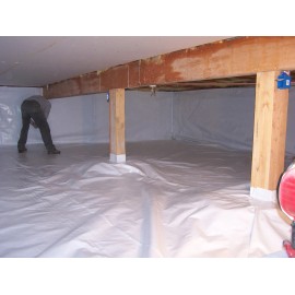 IES 100sqft 4x25 Reinforced Vapor Barrier Encapsulation Pier Wrap Crawlspace Roof