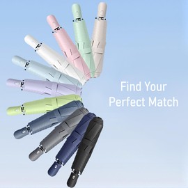 PTGRSWK Mini Travel Umbrella - Auto Compact Umbrella for Purse, Lightweight Tiny Sun & Rain Protector