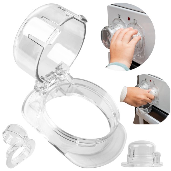 Cooker Knobs Child Lock Pack of 2 Transparent for Large