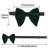 Alizeal Mens Pre-Tied Velvet Oversized Bow Tie, Hanky and Cufflinks