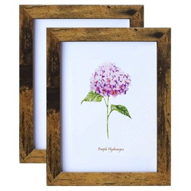 Mochose 6x8 Inch Rustic Wooden Photo Frame Brown Picture frames 8x6 Inch Photo Frame for Tabletop or Wall Display 2 Packs