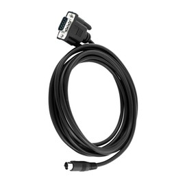 sourcing map 9.2 Feet D-SUB DB9 9 Pin Male to Mini DIN 8 Pin Male 28AWG Connector Cable Converter, Black